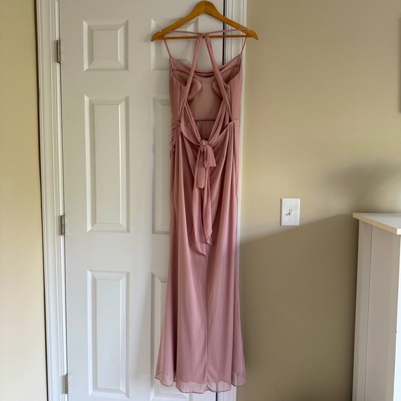 Azazie Blush Pink Maxi Dress - Picture 3 of 11